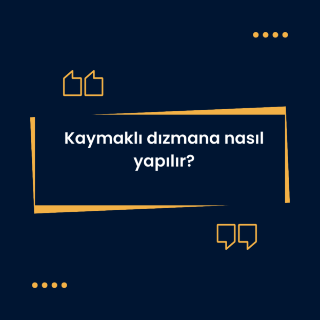 Kaymaklı dızmana nasıl yapılır? 2