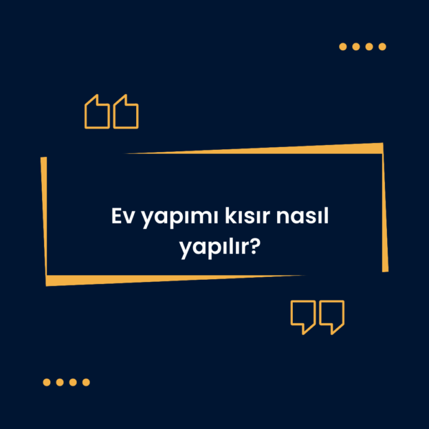 Ev yapımı kısır nasıl yapılır? 1
