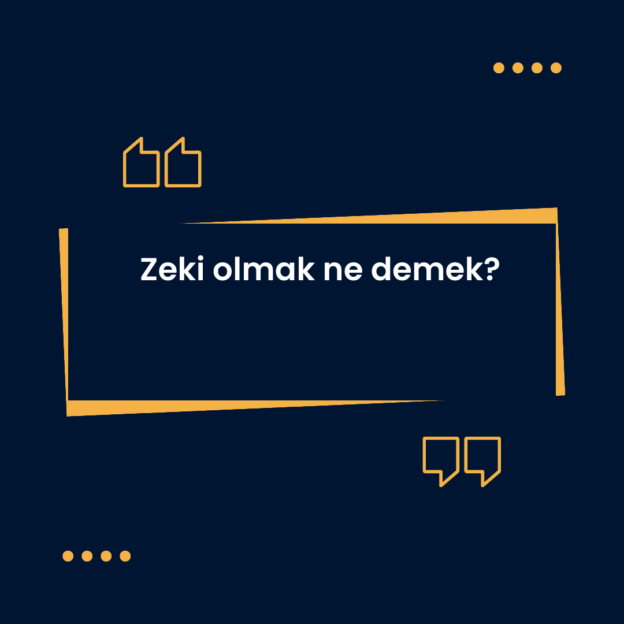 Zeki olmak ne demek? 1