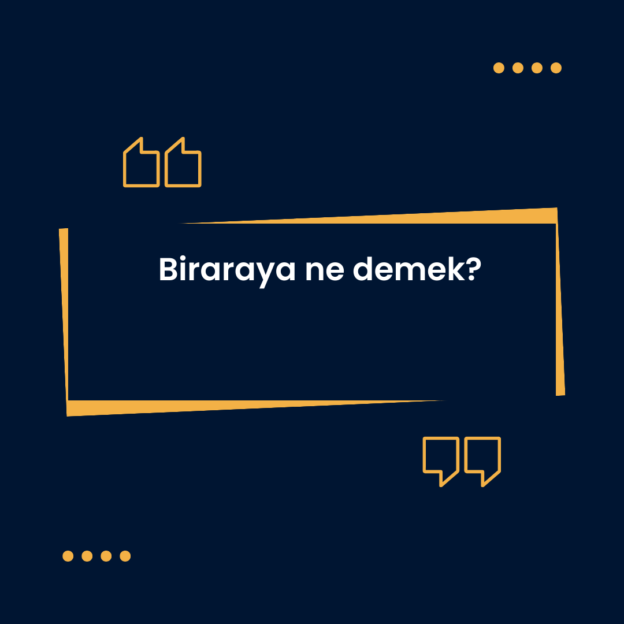 Biraraya ne demek? 1
