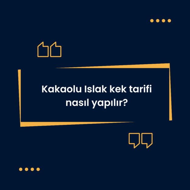 Kakaolu Islak kek tarifi nasıl yapılır? 1