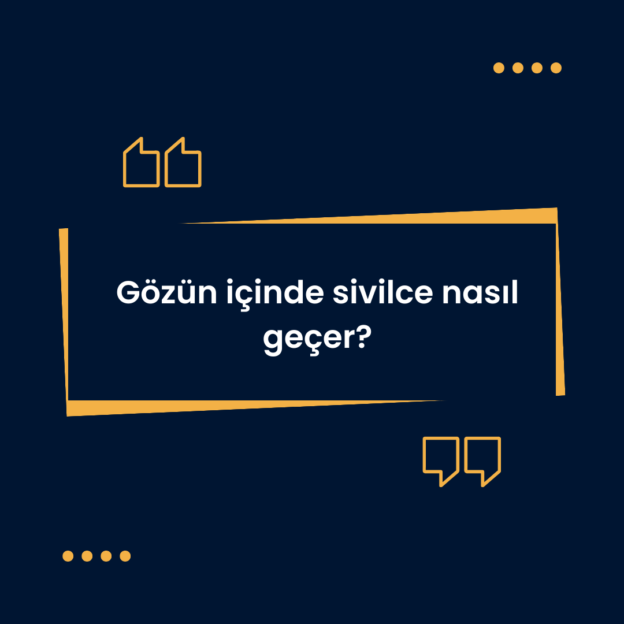 Gözün içinde sivilce nasıl geçer? 1