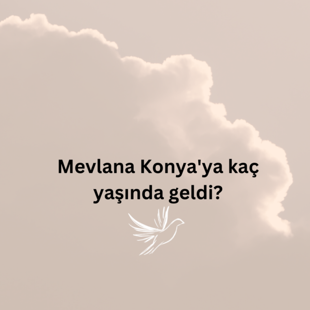 Mevlana Konya'ya kaç yaşında geldi? 1