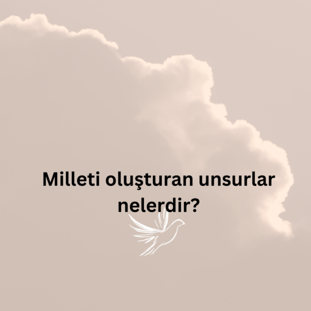 Milleti oluşturan unsurlar nelerdir? 1