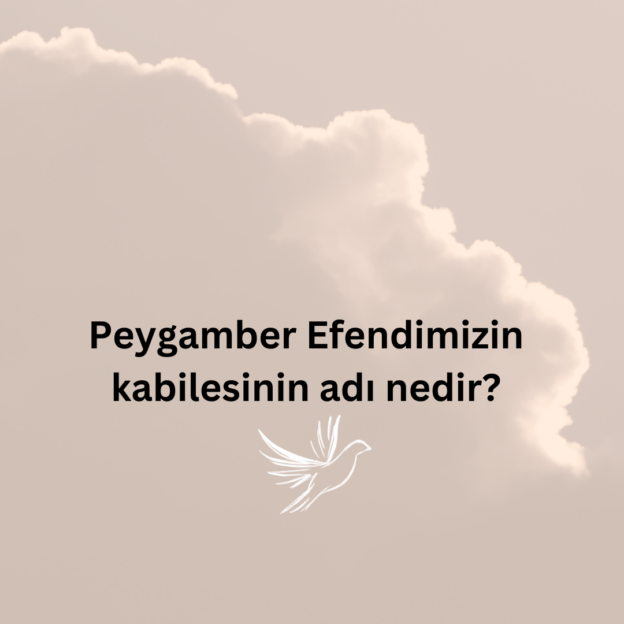 Peygamber Efendimizin kabilesinin adı nedir? 1