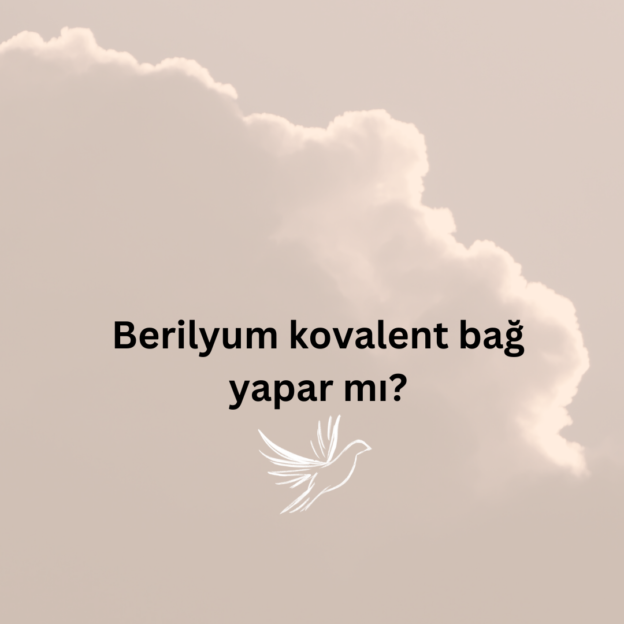 Berilyum kovalent bağ yapar mı? 1