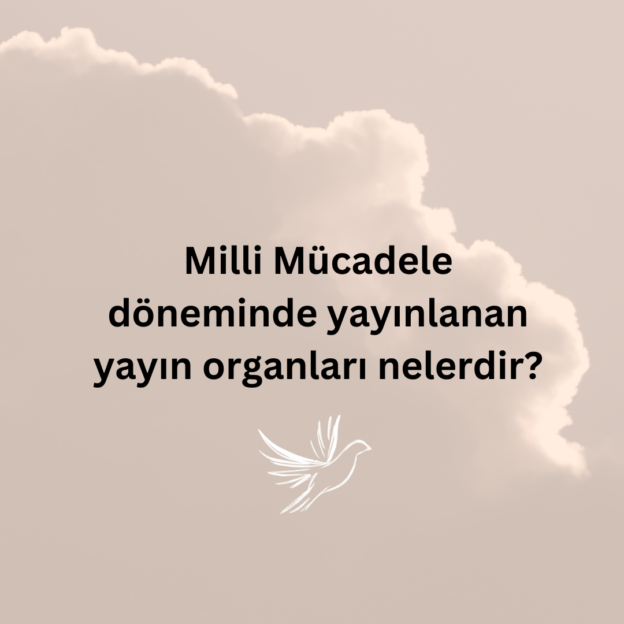 Milli Mücadele döneminde yayınlanan yayın organları nelerdir? 1