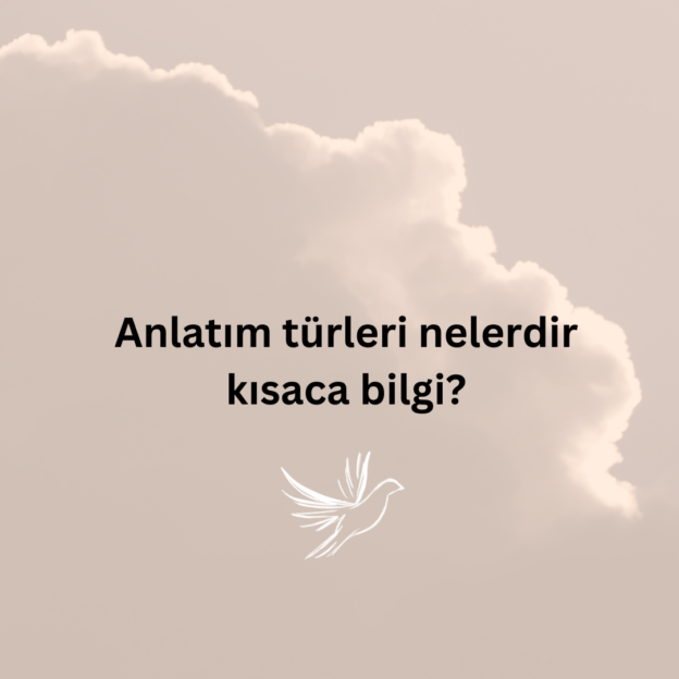 Anlatım türleri nelerdir kısaca bilgi? 1