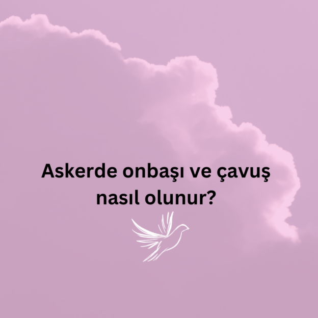 Askerde onbaşı ve çavuş nasıl olunur? 1