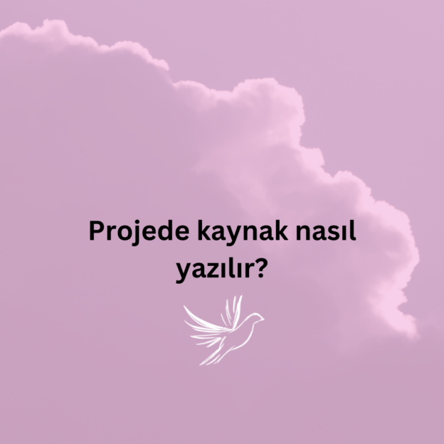 Projede kaynak nasıl yazılır? 3