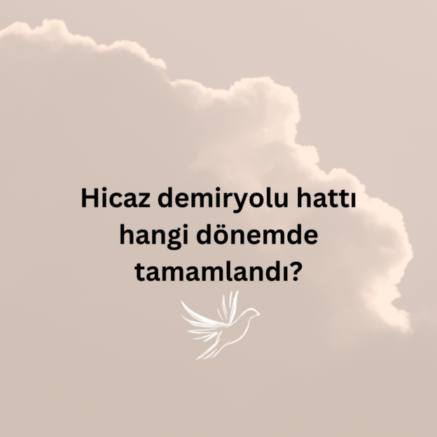 Hicaz demiryolu hattı hangi dönemde tamamlandı? 1