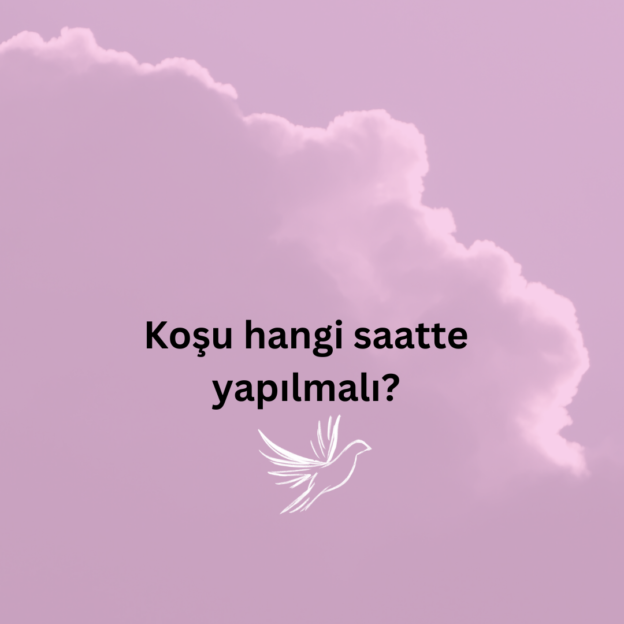 Koşu hangi saatte yapılmalı? 1