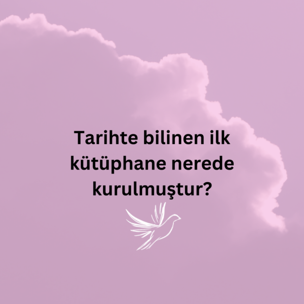 Tarihte bilinen ilk kütüphane nerede kurulmuştur? 1