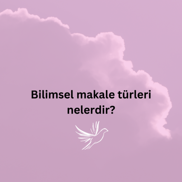 Bilimsel makale türleri nelerdir? 1