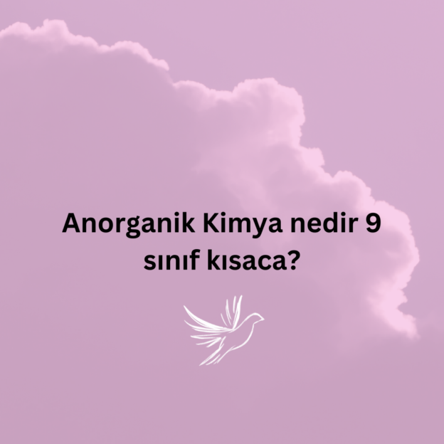 Anorganik Kimya nedir 9 sınıf kısaca? 1