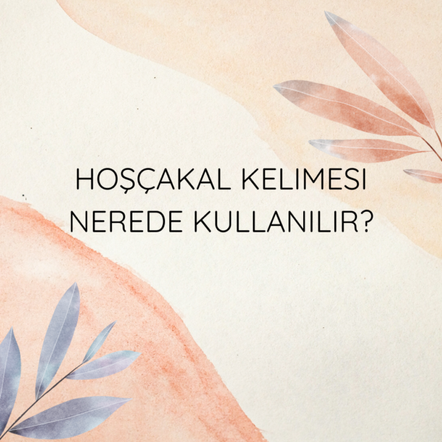 Hoşçakal kelimesi nerede kullanılır? 1