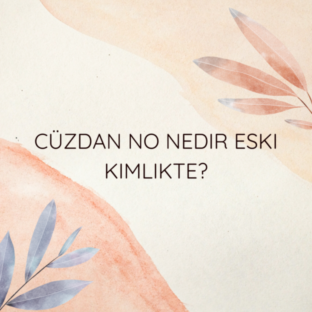 Cüzdan No nedir eski kimlikte? 1