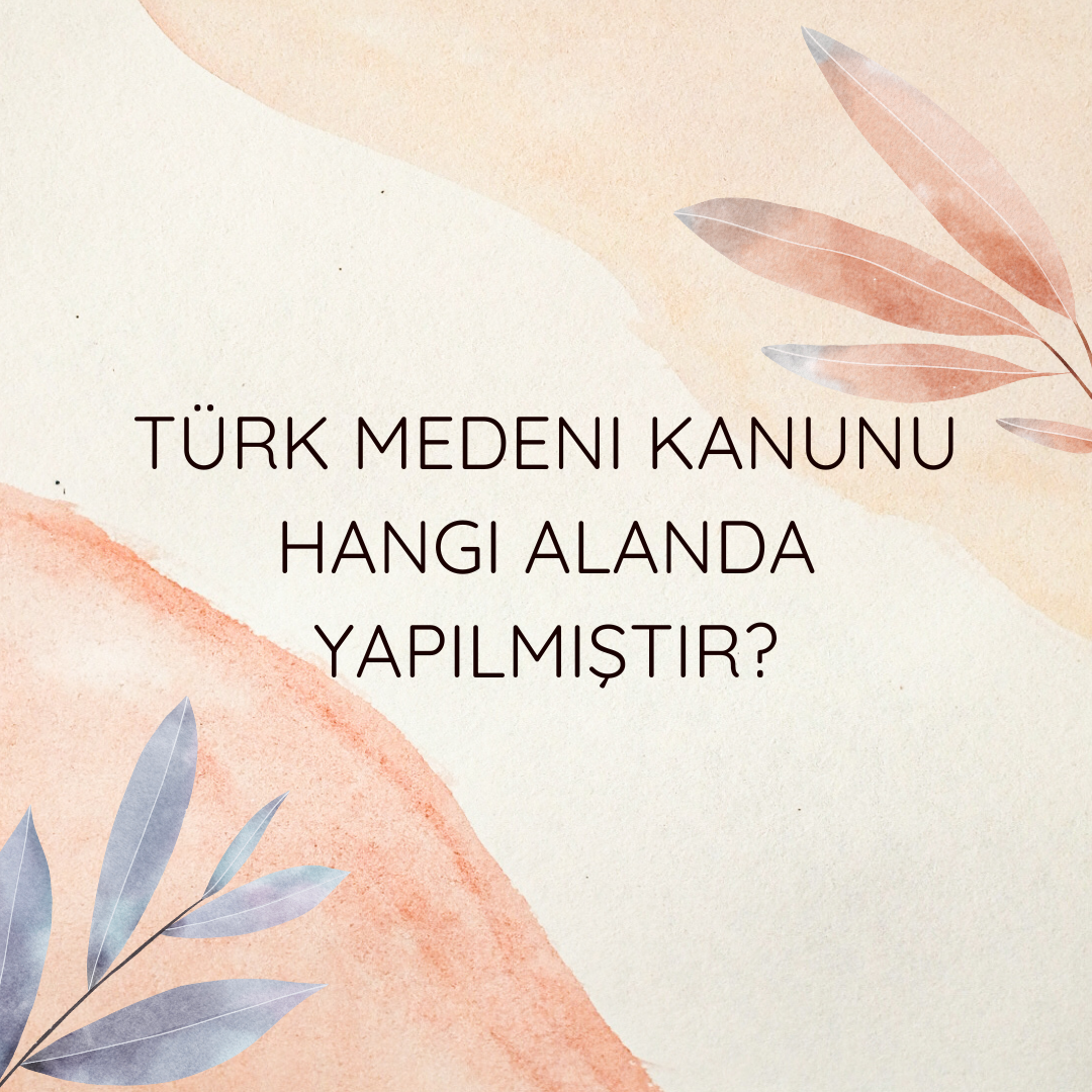 Türk Medeni Kanunu hangi alanda yapılmıştır? | Kelime Bulucu-Kelimelik ...