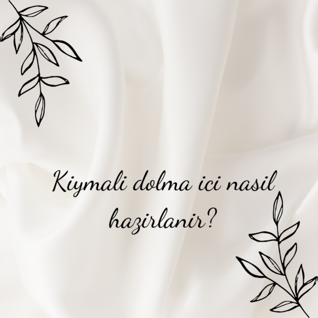 Kiymali dolma ici nasil hazirlanir? 1