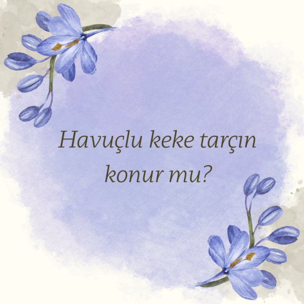 Havuçlu keke tarçın konur mu?