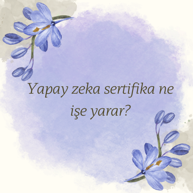 Yapay zeka sertifika ne işe yarar?