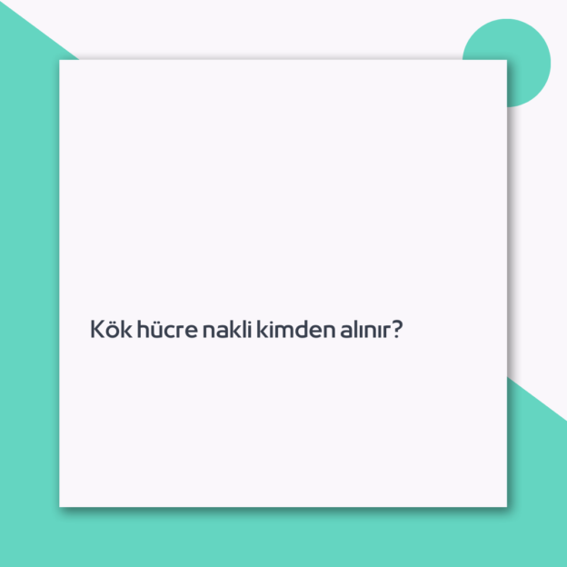 Kök hücre nakli kimden alınır?