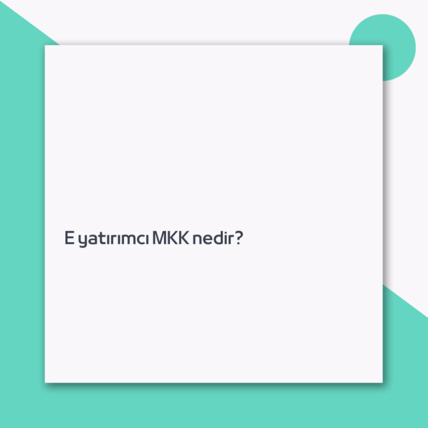 E yatırımcı MKK nedir?