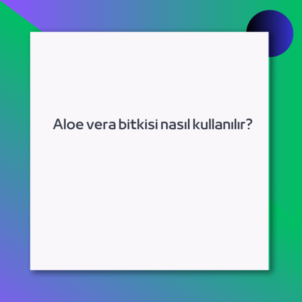 Aloe vera bitkisi nasıl kullanılır?