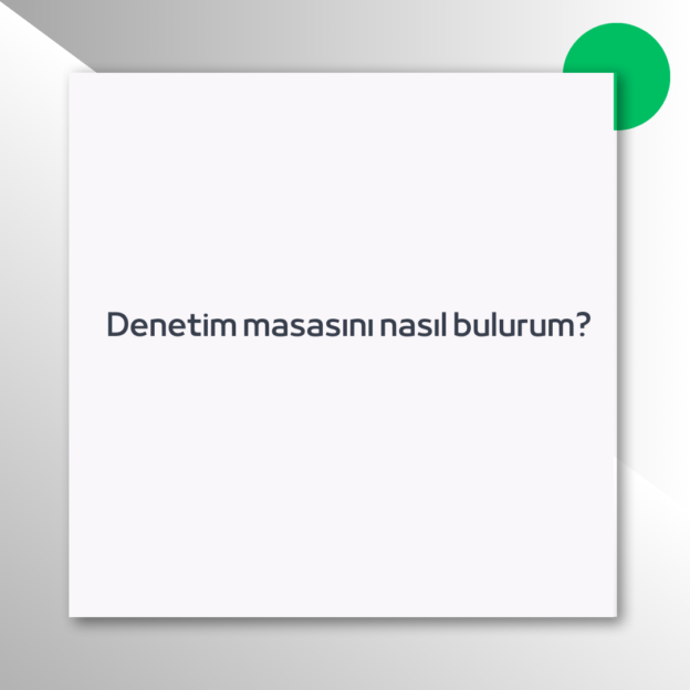 Denetim masasını nasıl bulurum?