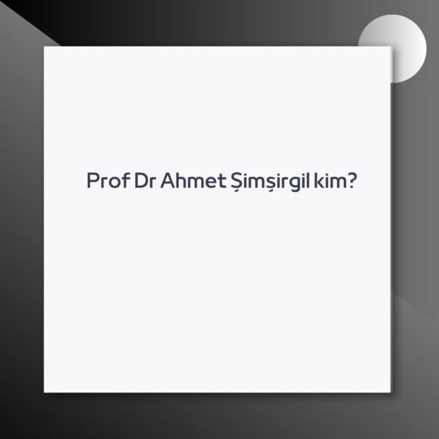 Prof Dr Ahmet Şimşirgil kim? 1