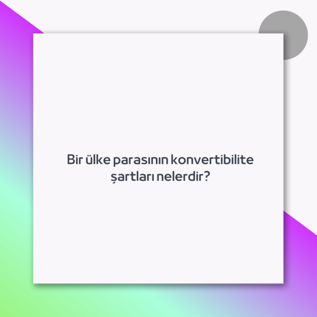 Bir ülke parasının konvertibilite şartları nelerdir?