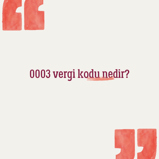 0003 vergi kodu nedir? 1 0003 vergi kodu nedir? 1