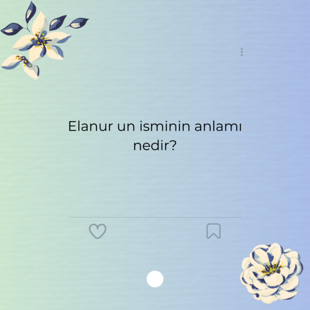 Elanur un isminin anlamı nedir?