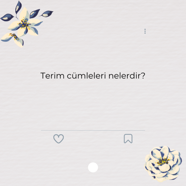 Terim cümleleri nelerdir? 1