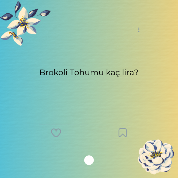 Brokoli Tohumu kaç lira? 1