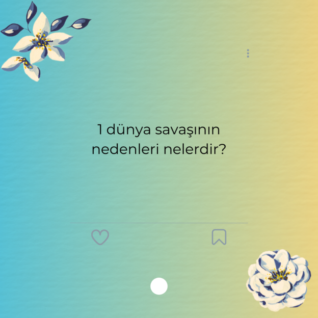 1 dünya savaşının nedenleri nelerdir? 1