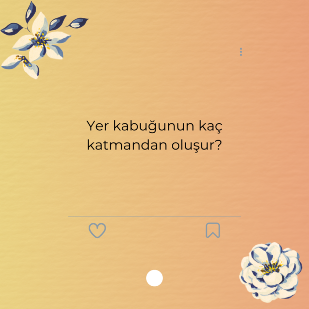 Yer kabuğunun kaç katmandan oluşur? 1