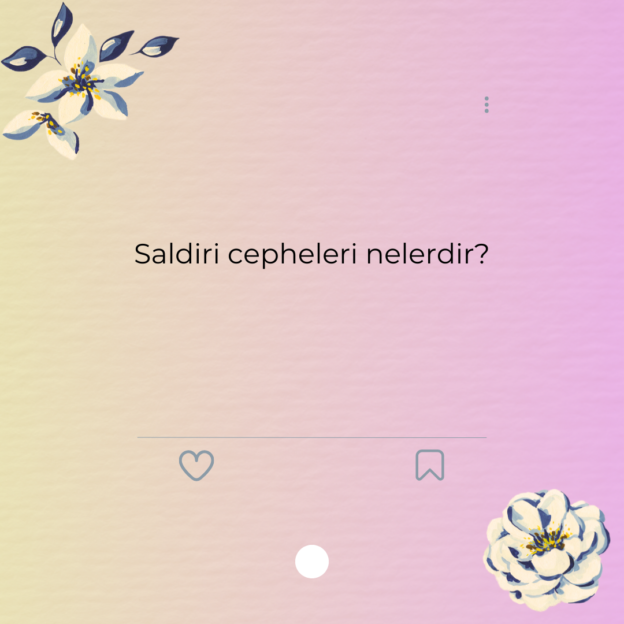 Saldiri cepheleri nelerdir? 1