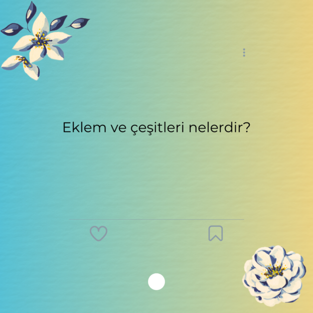Eklem ve çeşitleri nelerdir? 1