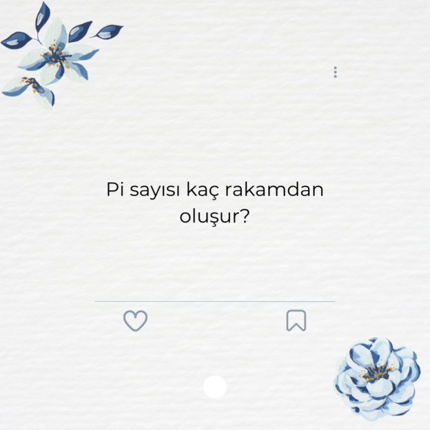 Pi sayısı kaç rakamdan oluşur? 1