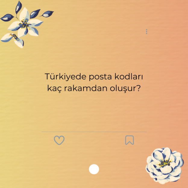 Türkiyede posta kodları kaç rakamdan oluşur?