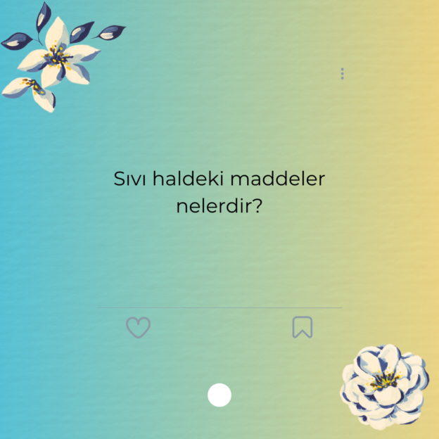 Sıvı haldeki maddeler nelerdir? 1