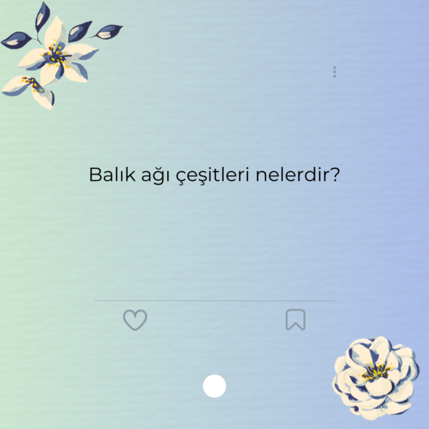 Balık ağı çeşitleri nelerdir?