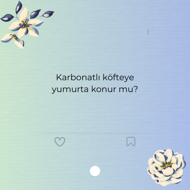 Karbonatlı köfteye yumurta konur mu?