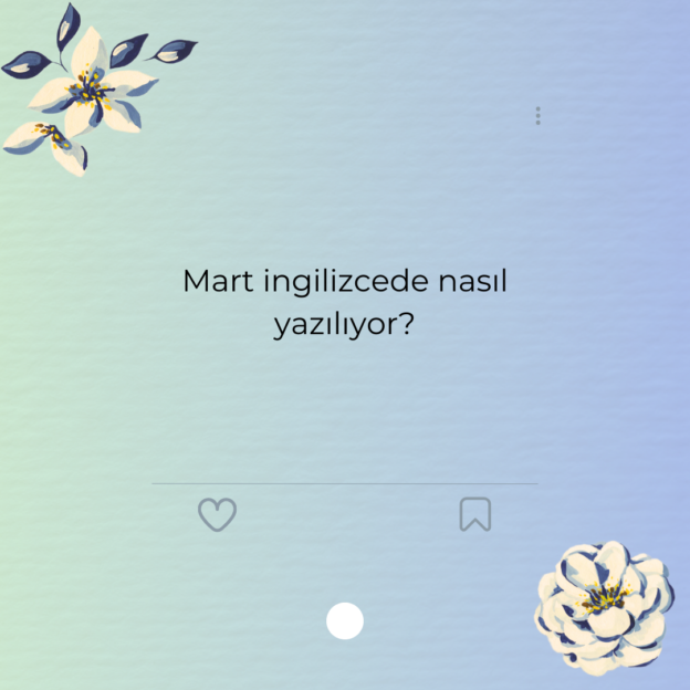 Mart ingilizcede nasıl yazılıyor?