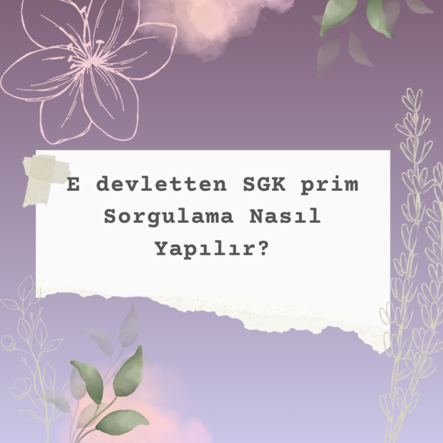 E devletten SGK prim Sorgulama Nasıl Yapılır? 1
