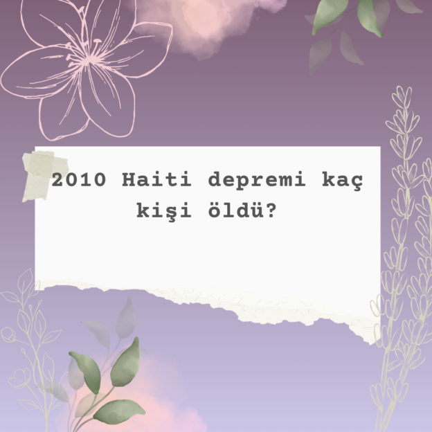 2010 Haiti depremi kaç kişi öldü? 1