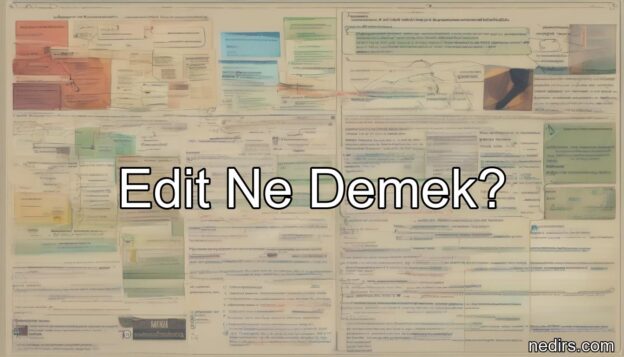 edit ne demek?