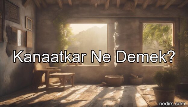 kanaatkar ne demek?